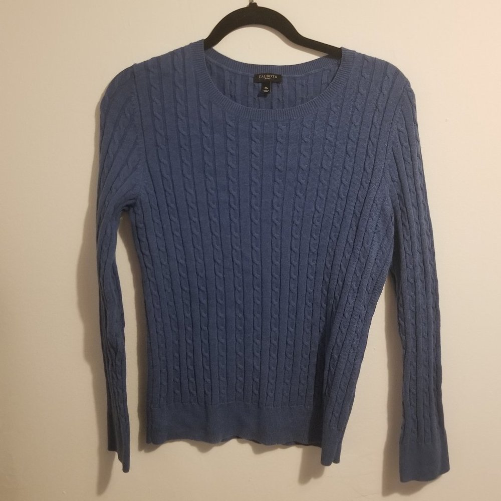 Talbots - PM - Crew Neck Blue Sweater